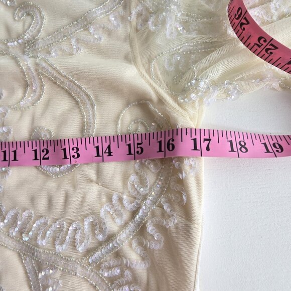 Pisarro Nights Beaded Cocktail/ Wedding/Holiday  Dress Size 6 - Picture 9 of 15